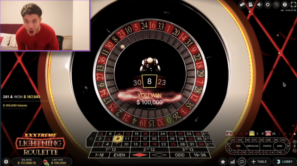 big win xxxtreme lightning roulette live